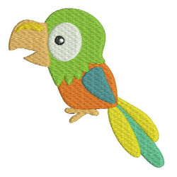 Stickdatei - Dschungeltiere Papagei sitzend